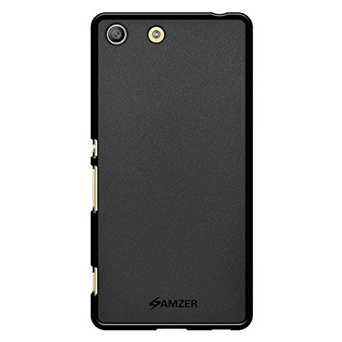 AMZER Pudding Soft Gel TPU Skin Fit Case for Sony Xperia M5 - Retail Packaging - Black
