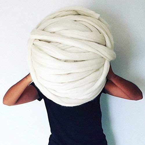 Riesige Merinowolle in 75mm, Luxuswolle für XXL-Strick. Stricken und häkeln für ein Plaid, Korb, Blumentopf, Schals, Hut | id