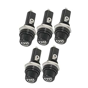 Amazon.com: 5 Pcs Ac 125v 15a 6 X 30mm Panel Mount Fuse ... automotive fuse holder panel mount 