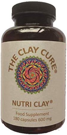 Premium Nutri Clay Capsules - 180 Capsules / 600mg - Superfine Food Supplement - Internal Use Detoxifiying Food Grade Clay