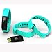 Juboury Universal Bluetooth Smart Activity Watch with Pedometer and Sleep Tracker (Green-Blue)