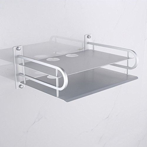 Aimyoo Alumimum Alloy Wall Mount Shelf Bracket / Holder / Stand for TV Box, Apple TV, Roku 3/ 2, WiFi Router, Set Top Box, Mini PC, TV accessories (Double-layer) - Thumbnail 7