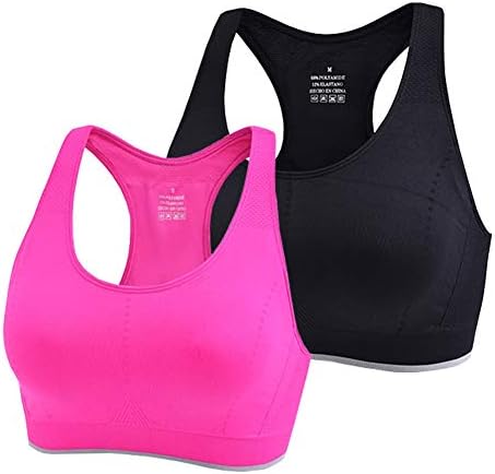High Impact Sports Bras for Women - Racerback No Padding Sports Bras Clothes for Women Workout Yoga Running