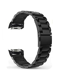 Gear S2 correas de reloj, ViCRiOR de nailon balístico nato tejido, correa de reemplazo ajustable con conector, adaptador para Samsung S2 SM R720 y SM R730, 2 Pack negro