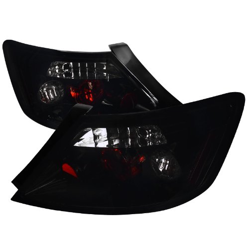 Spec-D Tuning LT-CV062BB-TM Honda Civic 2Dr Coupe Glossy Black Smoked ALtezza Tail Brake Lights