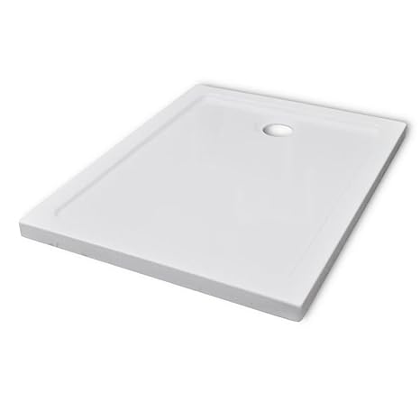 Festnight Rechteckig ABS Duschwanne Duschtasse Quadratisch Niedrige Schwelle 70x90cm