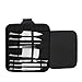 VonShef 9 Piece Assorted Kitchen Knife Carry Wrap Set With Zip Up Carry Case - Stainless Steel, Black