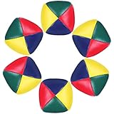 Odowalker 6 Pieces Juggling Balls Multi-Colored Juggling Set for Beginners Durable Juggle Ball Kit for Juggler, Kids and Adults