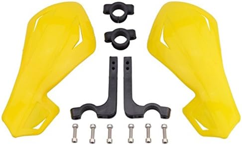ZEWAN Universal 7/8" Handlebar Grip Protector Dirtbike ATV Motorcycle Bar Hand Guards Handguard (Yellow)