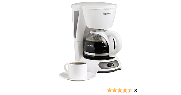 Amazon.com: Mr. Coffee TF4-RB - Cafetera eléctrica (4 tazas), color blanco  : Hogar y Cocina