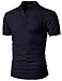 H2H Mens Casual Regular Fit Basic Short Sleeve Button Down Pique Polo Shirts