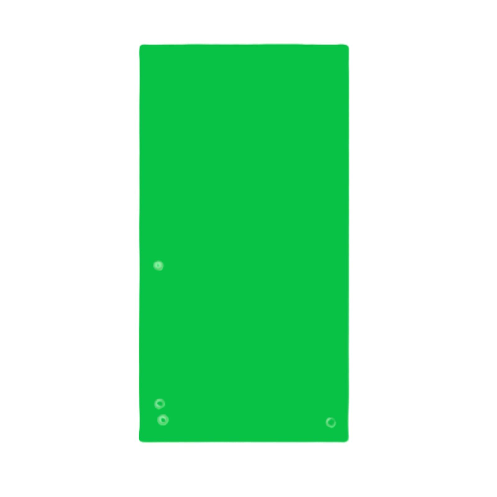 Donau Pack of 100 Divider Strips / Colour: Green / 1/3 A4 Made from 190 g/m² Recycled Cardboard / 4 Punched / 23.5 x 10.5 cm / Perforated / Dividers / Folder / Index Dividers / Made in EU