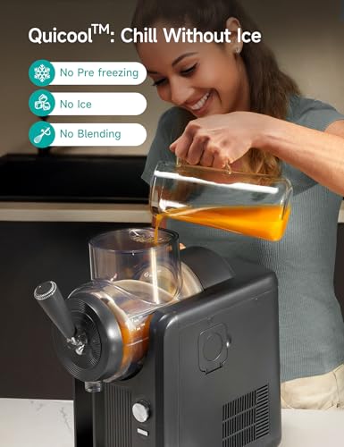 HiCOZY F3 Slushie Machine & Ice Cream Maker, Slushy Machine for Home, No Ice Needed, Self-Cleaning, 5 Presets for Soft Ice Cream, Spiked Slushie, Cold Drink, Milk Shake, and More