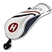 Craftsman Golf White Blue Red Pu Leather Diagonal Stripes Hybrid Headcover H for All Brands Callaway Big Bertha Cobra Taylormade Ping Mizuno Etc.(H UT Hybrid Cover)