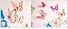 ElecMotive 36 Pcs 3D Color Crystal Butterfly Wall Stickers with Adhesive Art Decal Satin Paper Butterflies Home DIY Decor Removable Wall Decor