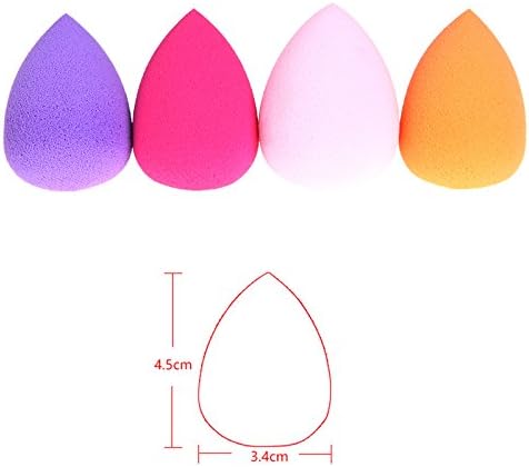 4 Color Mini Droplet Shape Makeup Cosmetic Puff Set Foundation Base BB Cream Blender Concealer Blusher Flawless Mixed Beauty Kit.