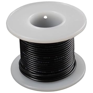 Adafruit Solid Core Wire Spool 25ft 22awg Black Ada290