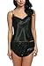 Avidlove Women Lingerie Sleepwear Satin Pajama Sexy Camisole Short Sets Black M