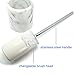 Creative Home Natural Marble Toilet Ball Brush and Holder Set with Silicone Cover Compact Storage Scrubbing Brush for Bathroom Cleaning, 4.3