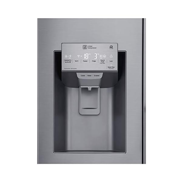 LG GML844PZKV Freestanding Rated American Fridge Freezer -Steel