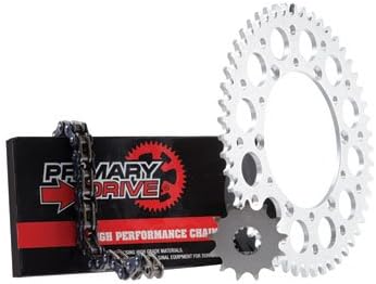 Primary Drive Alloy Kit &amp; O-Ring Chain Silver Rear Sprocket for Yamaha YZ450F 2010-2013