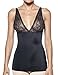 Body Beautiful Shapewear Women’s Lightweight Smooth and Silky Body Shaping V-Neck Camisole Top with Adjustable Shoulder Straps and Lace Trim (Black, Large)