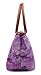 Crest Design Women's Large Handbag Tote Bag Shoulder Bag Purse for Work School Travel Gym Shopping Beach (Purple Butterfly)