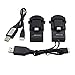 Blomiky 2 Pack 7.4V 850mAh 45C Battery and 2 USB Charger Cable for MJX Bugs 3 Mini RC Quadcopter B3 Mini Battery 2