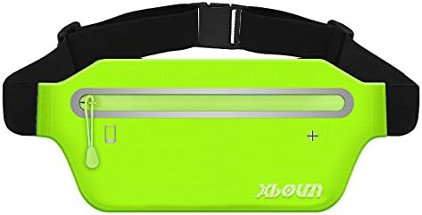 Running Belt, Xboun Runners Belt Fanny Pack, Running Cycling Hiking Travel Workout Sports Fitness Adjustable Running Pouch for iPhone 8/X/7/6S Plus, Galaxy S8 Plus/S7 Edge/ Note 8 &amp;more (Green)