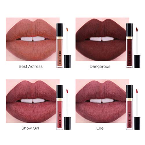BONNIE CHOICE 8 Colors Matte Liquid Lipstick Set, Long Lasting Velvet Liquid Lipgloss Waterproof Lip Gloss Set