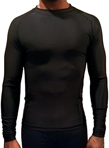 Optimal Human BJJ Jiu Jitsu Long Rashguard - No Gi Rash Guard - for Grappling, MMA, Wrestlng | IBJJF Approved