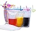 Herdro 100 Pack Clear Drink Pouches Bags with Straws - Reclosable Zipper Stand-up Plastic Pouches Bags Drinking Bags - 9.1