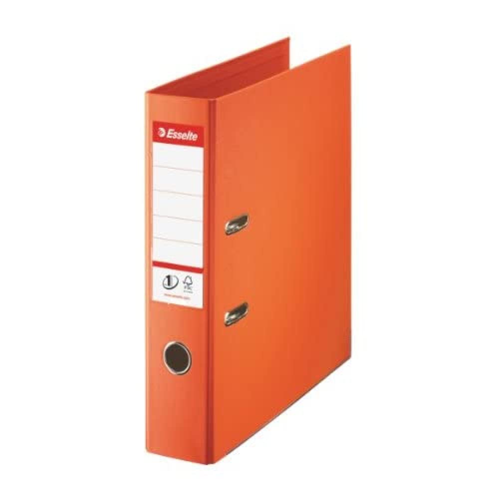 Esselte A4 Lever Arch File, Orange, 72mm Spine, Plastic, 811340 500 Sheets Capacity