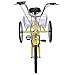 VANELL 20″ 7 Speed Tricycle Adult Trike Cruise Bike – Foldable 3 Wheeled Bicycle – with Large Size Basket Backrest Seat – for Women Men for Shopping Exercise Recreation (Yellow, 20″)thumb 4