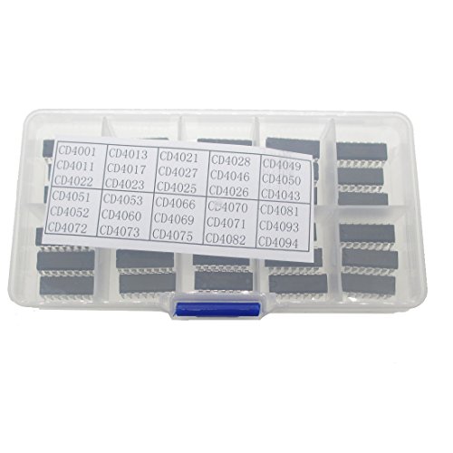 30 Types Total 30 PCS DIP CD4000 Series CMOS Logic ICS Assorted Kit with Box