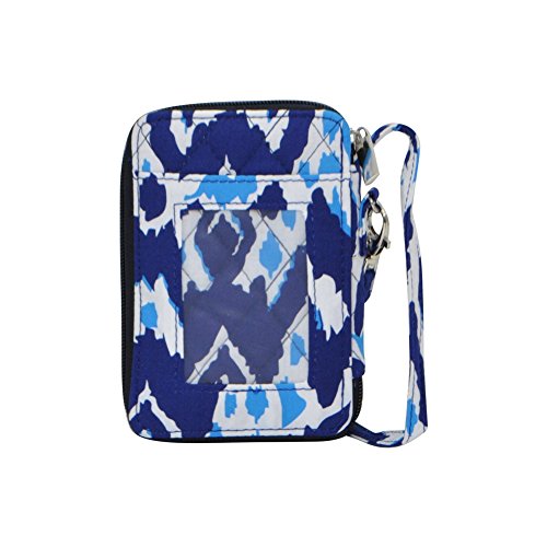 Turquoise Ikat Print NGIL Quilted Wristlet Wallet