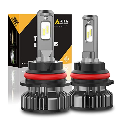 Alla Lighting 10000lm HB5 9007 LED Bulbs Dual High Low Beam Headlights