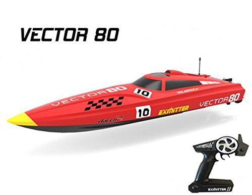 2.4Ghz Radio Control Control Vector 80 (cm) Super High Speed Race Boat ABS Unibody RC ARTR w/ESC Brushless Motor v798-1