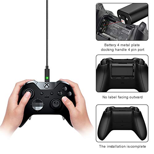 image for Ponkor Xbox One Controller Battery Pack Xbox One Play and Charge Kit (