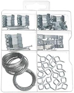 Picture Hanger Assortment KIT, Includes Hooks, Nails, Sawtooth Hangers, and Picture Hanging Wire. Perfect for All Your Paintings, Family Photos, Canvas and Artwork- Nick The Fixer