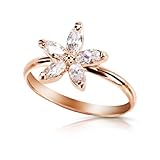 Bling Austrian Clear Crystal Flower Ring R269
