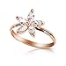 Bling Austrian Clear Crystal Flower Ring R269