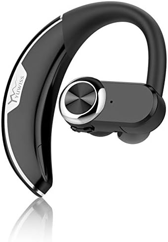 YW YUWISS Bluetooth Headset [36Hrs Playtime, 2 Batteries] Wireless Bluetooth Earpiece for Cell Phone Noise Canceling Car Earphones with Mic Compatible with iPhone Samsung Android (Upgraded Version)