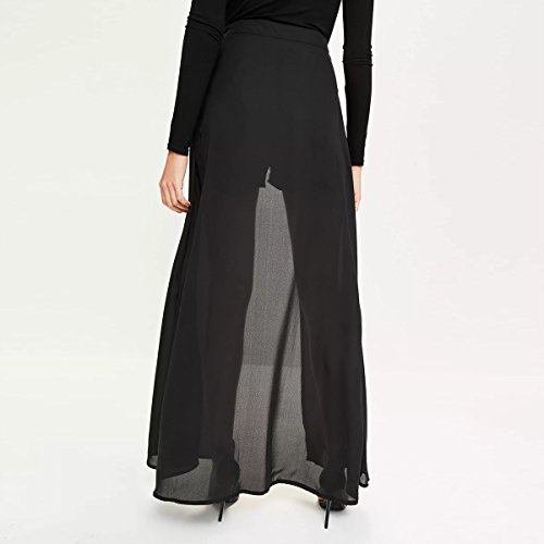 formal pants with skirt overlay