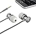 Headphones,UiiSii US80 In Ear Metal Earphones with Microphone Noise Cancelling Earbuds for Iphone Android Smartphone, Laptop ,Tablet, MP3 (Silver)