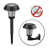 POPUD Solar Powered Bug Zapper Light, Kpest Solar Insect Killer Indoor Outdoor Mosquito Killer Fly Pest Trap Lamp Portable Garden Lawn Light For Residential, Commercial and Industrial Use