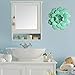GIFTME 5 Turquoise Flower Metal Wall Decoration for Living Room(13X2.5 inch)