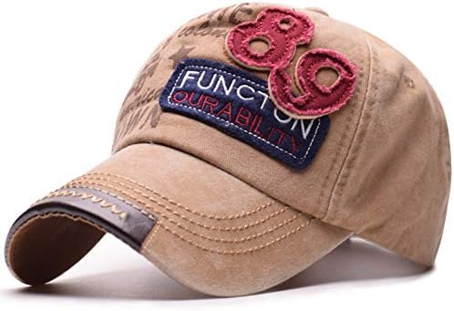 SKAMAO Baseball Cap Retro Washed Baseball Cap Fitted Cap Hat For Men Bone Women Casual Letter 89 Caps