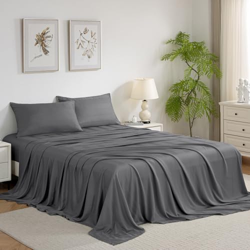 IKIFLY Queen Size Sheet Sets Breathable Cooling