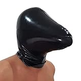 Lequida Brand New Black Latex Rubber Gummi Rebreather Hood Mask Hot (one size)